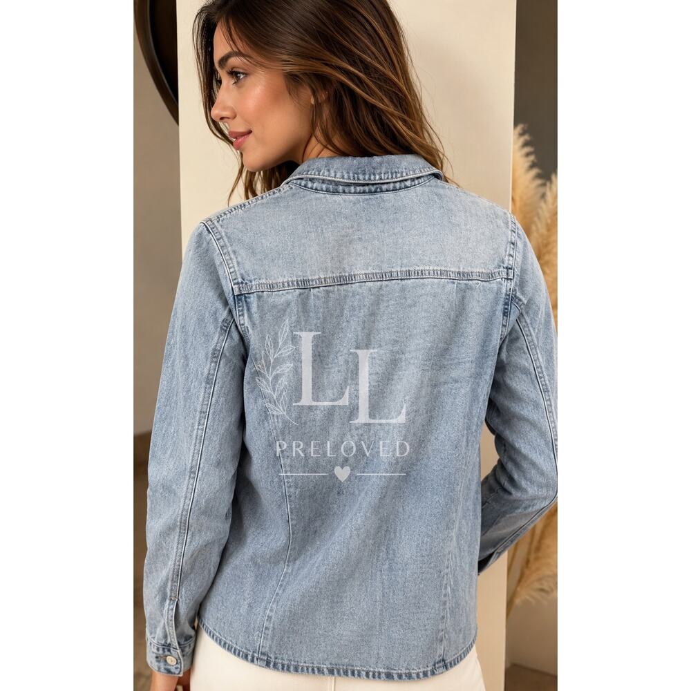 Quince womens denim lightweight Shirt Med 100% cotton workwear smart casual